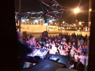 Vista desde la cabina del Dj "Beer Truck Fest" antes de empezar..
